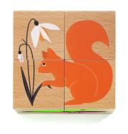 Drewniane klocki/puzzle 4 Natura. Wydawca: Djeco. Dadada.pl Opakowanie Drewniane klocki/puzzle 4 Natura