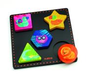 Drewniane puzzle Geochic. Wydawca: Djeco. Dadada.pl Opakowanie Drewniane puzzle Geochic
