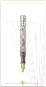 Opakowanie Karnet srebrne pióro 12x23 + koperta