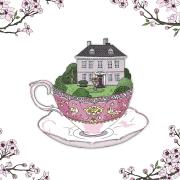 Okładka książki Karnet Swarovski kwadrat Dom w filiżance