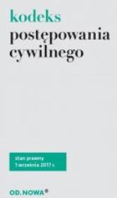 Okładka książki Kodeks postępowania cywilnego BR wrzesień 2017