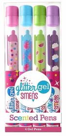 Opakowanie Pachnące Długopisy Żelowe z Brokatem Smens 4 sztuk