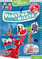 Państwa i miasta. Naklejki edukacyjne. Autor: Żołądek Barbara. Dadada.pl Okładka książki Państwa i miasta. Naklejki edukacyjne