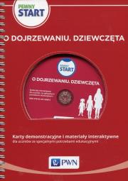 Pewny start O dojrzewaniu Dziewczęta Karty demonstracyjne i materiały interaktywne + CD. Autor: Izabela Fornalik. Dadada.pl Okładka książki Pewny start O dojrzewaniu Dziewczęta Karty demonstracyjne i materiały interaktywne + CD