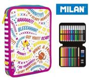 Opakowanie Piórnik MILAN 1 poziomowy z wyposażeniem SCARY MONSTERS II