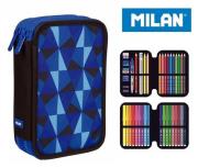 Opakowanie Piórnik MILAN 2-poziomowy z wyposażeniem BLUES