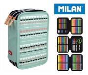 Opakowanie Piórnik MILAN 3-poziomowy z wyposażeniem PARTY TIME panda zielony