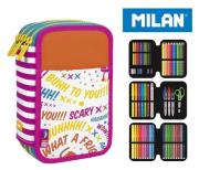 Opakowanie Piórnik MILAN 3-poziomowy z wyposażeniem SCARY MONSTERS 2