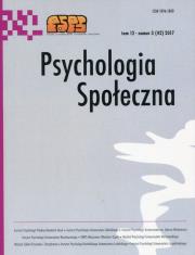 Opakowanie Psychologia Społeczna Tom 12 Nr 3 (42 )2017
