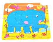 Opakowanie Puzzle drewniane małe Słonik