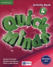 Quick minds 4 Activity Book. Autor: Puchta Herbert, Gerngross Gunter, Lewis-Jones Peter. Dadada.pl Okładka książki Quick minds 4 Activity Book