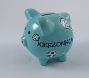 Opakowanie Skarbonka świnka z grafiką piłek - Kieszonkowe