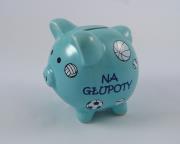 Opakowanie Skarbonka świnka z grafiką piłek - Na głupoty