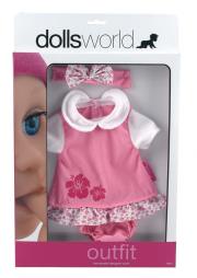 Opakowanie Ubranko dla lalki Deluxe 41 cm kokarda w kwiatki