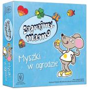 Zagrajmy, mamo Myszki w ogrodzie. Autor: Zeimet Jacques. Dadada.pl Okładka książki Zagrajmy, mamo Myszki w ogrodzie