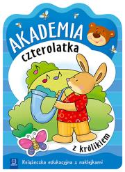 Akademia czterolatka z królikiem. Autor: Opracowanie zbiorowe. Dadada.pl Okładka książki Akademia czterolatka z królikiem