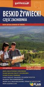 Okładka książki Beskid Żywiecki część zachodnia mapa 1:25 000