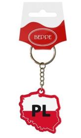 Opakowanie Breloczek mapa PL biało-czerwony jednostronny