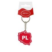 Opakowanie Breloczek mapa PL czerwony