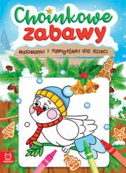 Choinkowe zabawy. Malowanki i łamigłówki dla dziec. Autor: Opracowanie zbiorowe. Dadada.pl Okładka książki Choinkowe zabawy. Malowanki i łamigłówki dla dziec