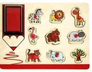 Opakowanie Drewniana układanka ze stemplami Playme