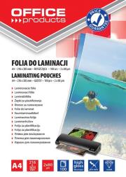Folia do laminacji Office Products A4 216x303mm błyszcząca 100 sztuk transparentna. Wydawca: PBS Connect Polska. Dadada.pl Opakowanie Folia do laminacji Office Products A4 216x303mm błyszcząca 100 sztuk transparentna