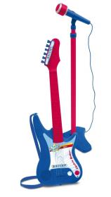 Opakowanie Gitara elektroniczna z amplitunerem i mikrofonem na statywie