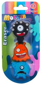 Opakowanie Gumka do ścierania Keyroad Potwór 3 sztuki