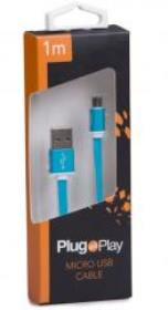 Opakowanie Kabel USB/Micro USB 1m niebieski PLUG&PLAY