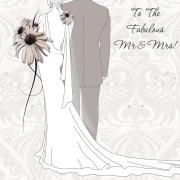 Opakowanie Karnet Swarovski kwadrat CL0107 Ślub para młoda