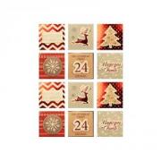 Opakowanie Karnety prezentowe czerwono-złote 24szt