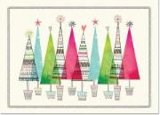 Opakowanie Karnety świątczne Delux Kolorowe choinki (20szt)