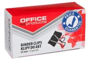Opakowanie Klipy do dokumentów Office Products 25mm 12 sztuk czarne