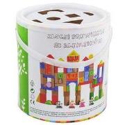 Klocki drewniane w wiaderku 80 el. Królestwo. Autor: Auta. Dadada.pl Okładka książki Klocki drewniane w wiaderku 80 el. Królestwo