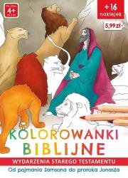 Kolorowanki biblijne. Wydarzenia Starego Testamentu. Od pojmania Samsona do proroka Jonasza. Autor: Ginalska Natalia, Wiśnicka Anna. Dadada.pl Okładka książki Kolorowanki biblijne. Wydarzenia Starego Testamentu. Od pojmania Samsona do proroka Jonasza