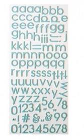 Opakowanie Litery samoprzylepne miętowe duże