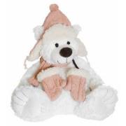 Opakowanie Miś Niels biały w różowej czapce 32cm