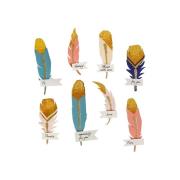 Opakowanie Naklejki 3D Pióra złote INCOOD