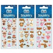 Opakowanie Naklejki Sticker BOO silver misie II