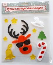 Opakowanie Naklejki żelowe Renifer