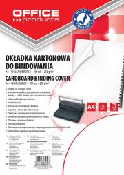 Opakowanie Okładki do bindowania Office Products A4 kartonowa błyszcząca 100 sztuk biała