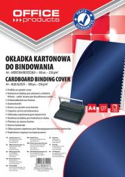 Opakowanie Okładki do bindowania Office Products A4 kartonowa błyszcząca 100 sztuk niebieska