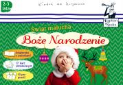 Pakie Świat Malucha Boże Narodzenie. Autor: Hubert Bobrowski, Magdalena Popovics. Dadada.pl Okładka książki Pakie Świat Malucha Boże Narodzenie