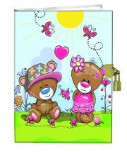 Opakowanie Pamiętnik z kłódką 13x18cm Misie