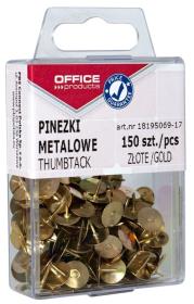 Opakowanie Pinezki metalowe 150 sztuk złote