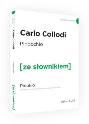 Pinokio ze słownikiem. Autor: Carlo Collodi. Dadada.pl Okładka książki Pinokio ze słownikiem