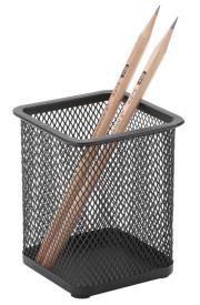 Opakowanie Pojemnik na długopisy Q-CONNECT Office Set, metalowy, kwadrat, czarny