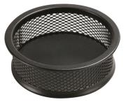 Opakowanie Pojemnik na spinacze Q-Connect okrągły metalowy czarny