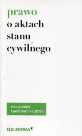Okładka książki Prawo o aktach stanu cywilnego