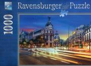 Puzzle 1000 Gran Via Madryt. Wydawca: Ravensburger. Dadada.pl Opakowanie Puzzle 1000 Gran Via Madryt